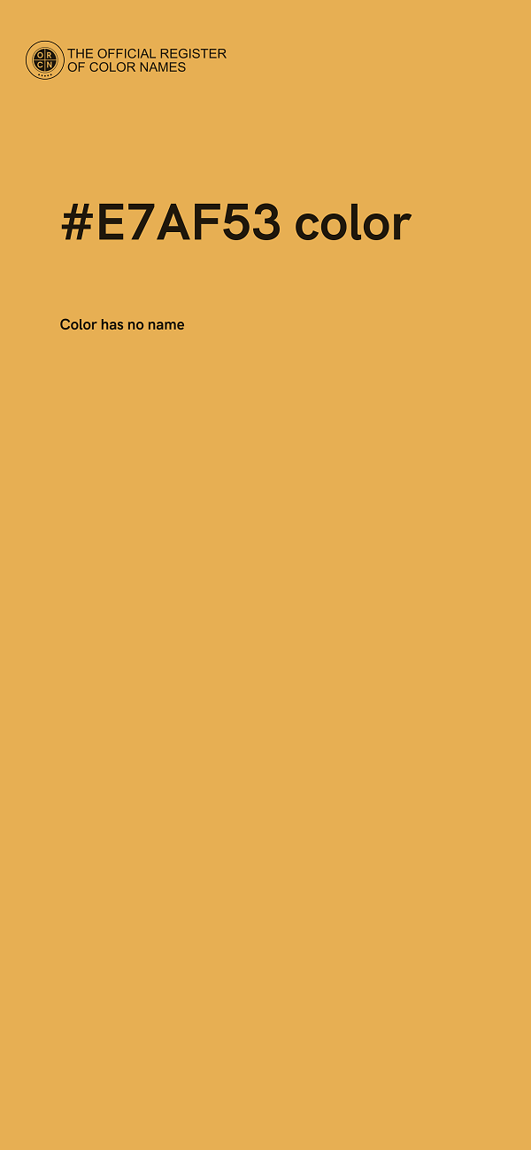 #E7AF53 color image