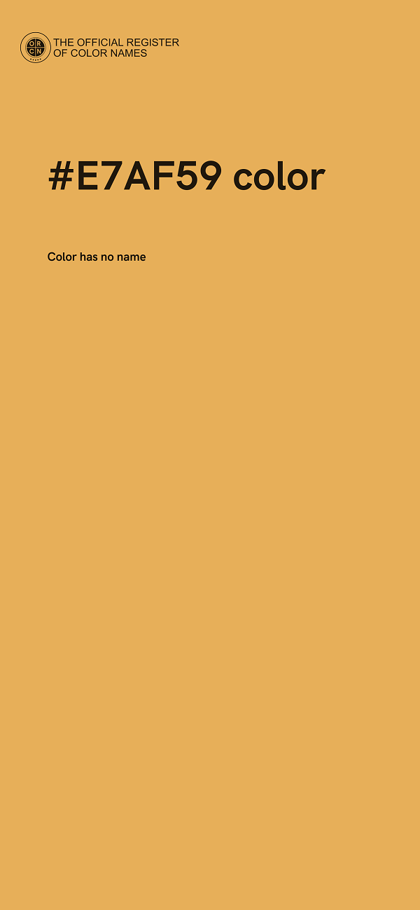 #E7AF59 color image