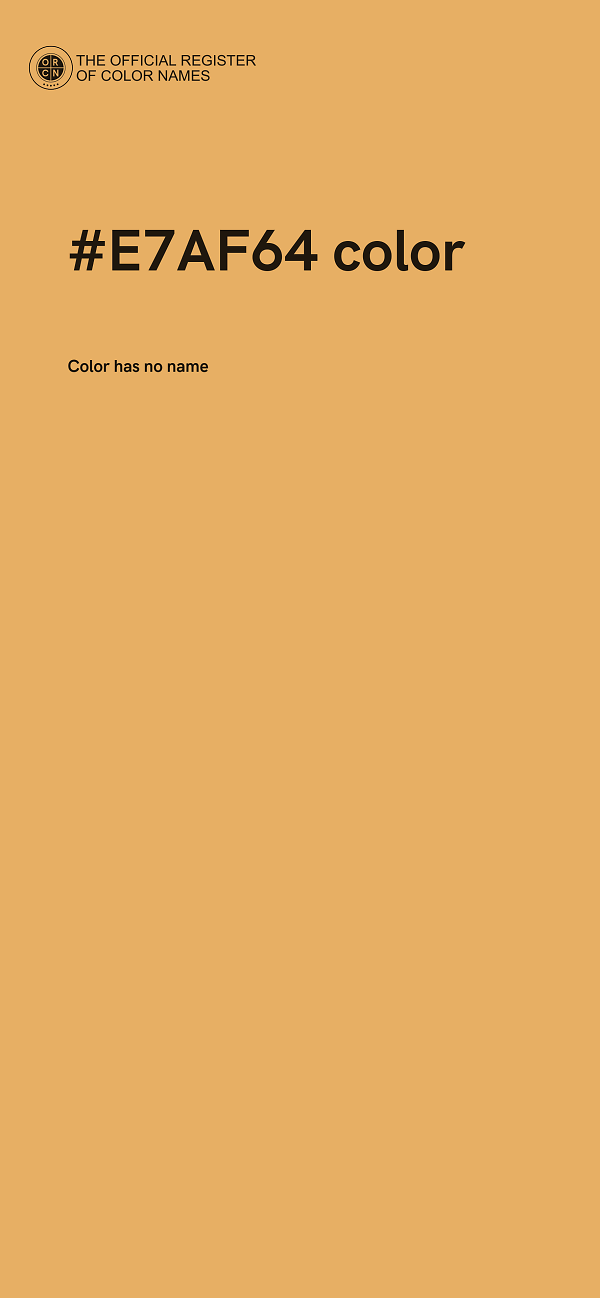 #E7AF64 color image
