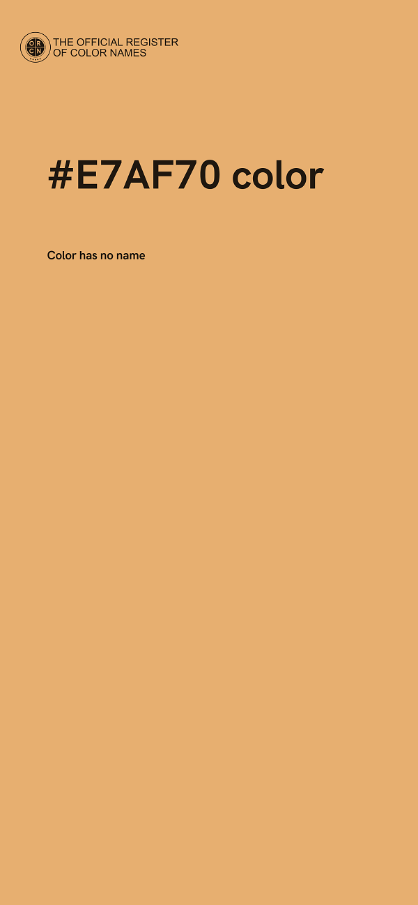 #E7AF70 color image