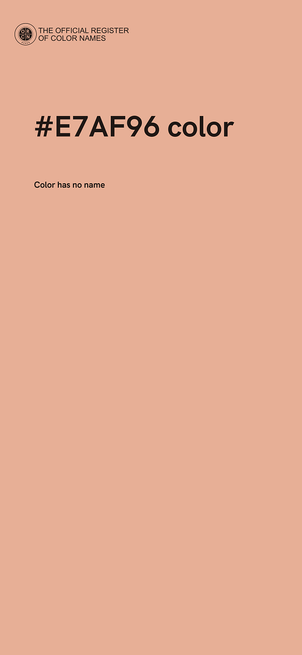 #E7AF96 color image