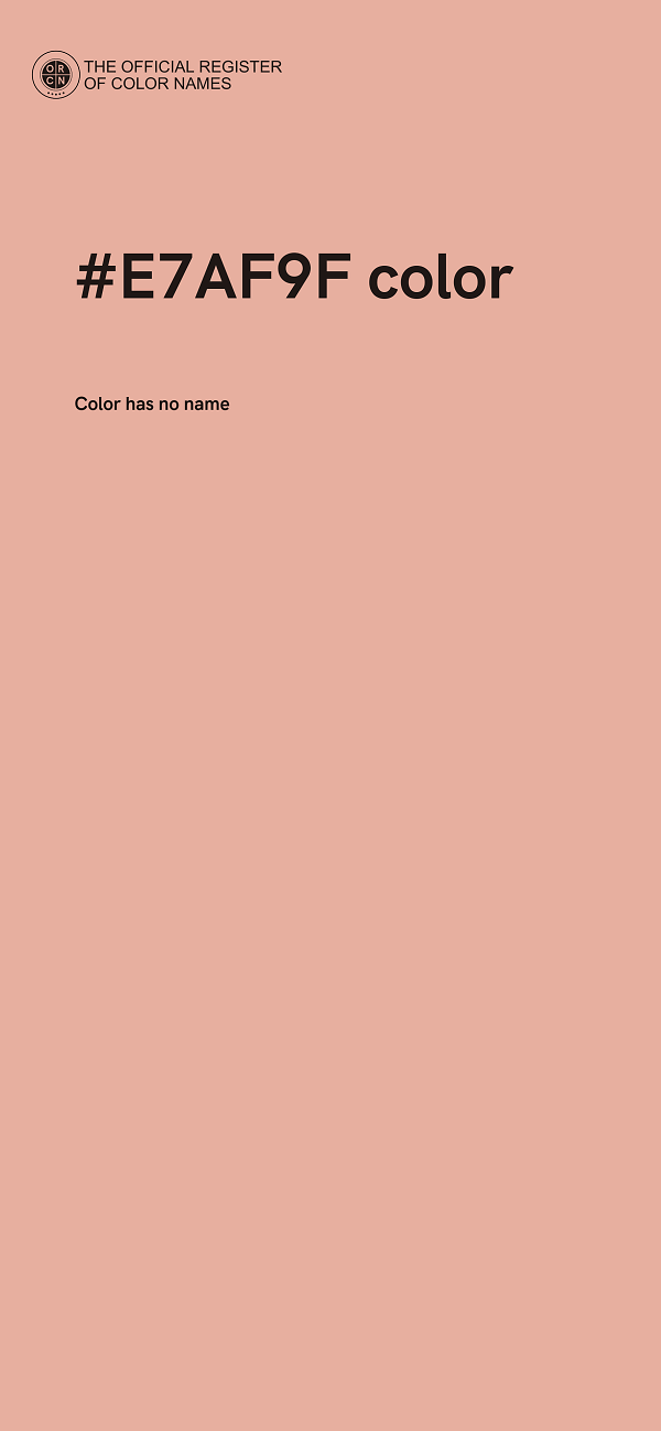 #E7AF9F color image