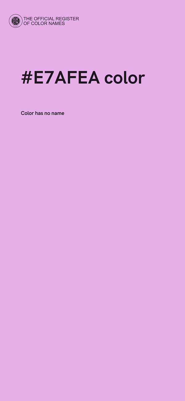 #E7AFEA color image