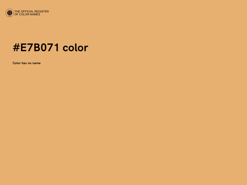 #E7B071 color image