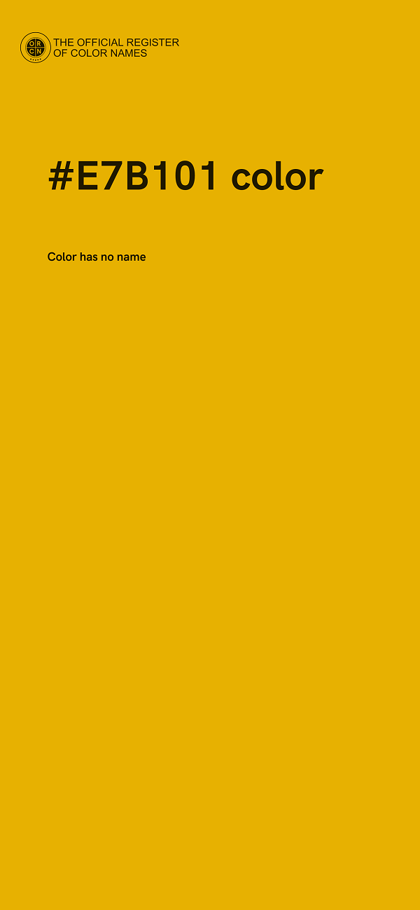 #E7B101 color image
