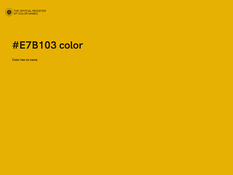 #E7B103 color image