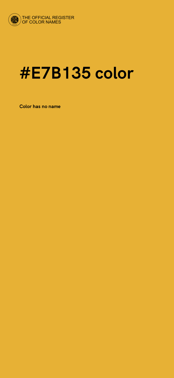 #E7B135 color image