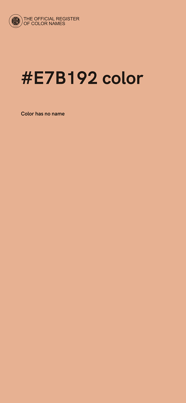 #E7B192 color image