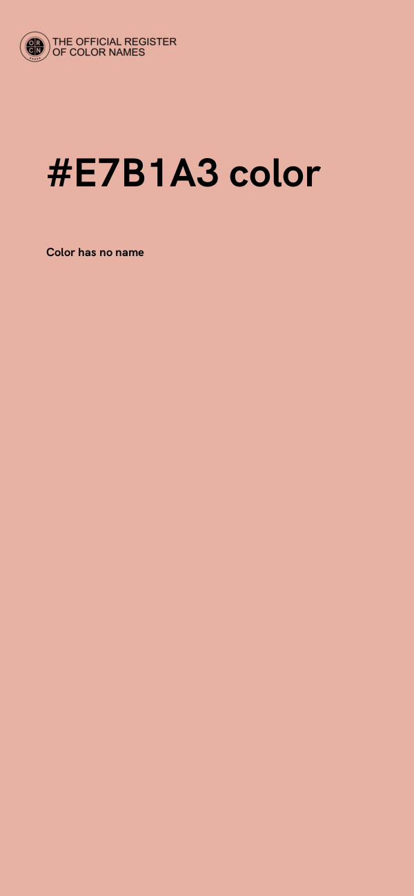 #E7B1A3 color image