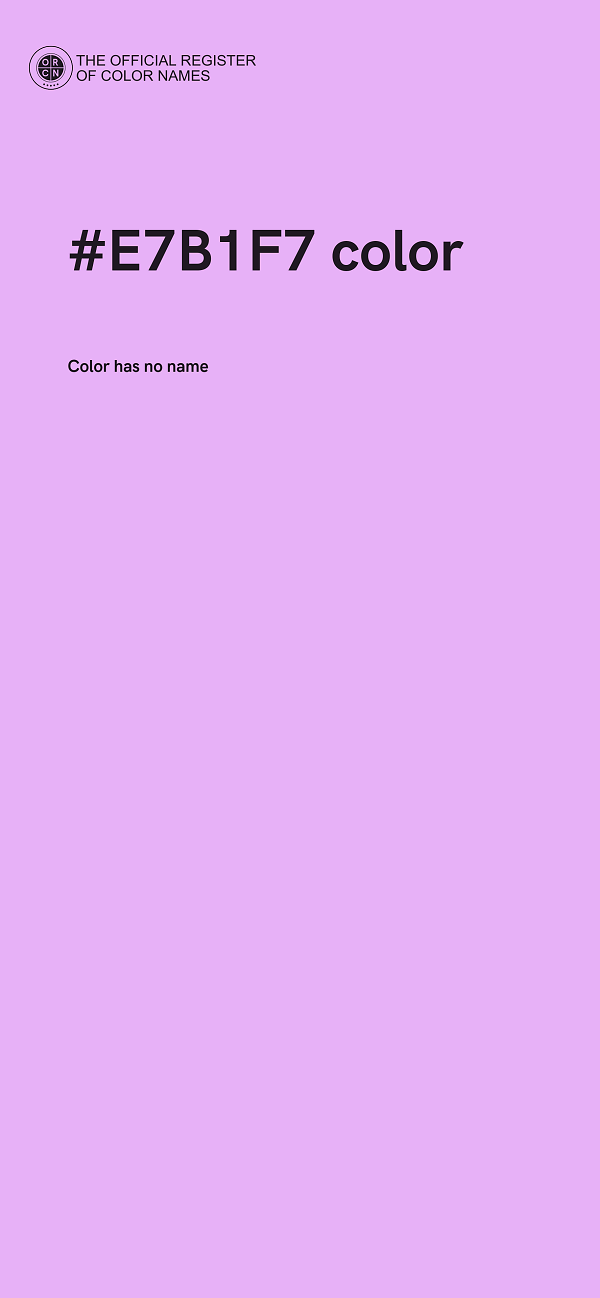 #E7B1F7 color image