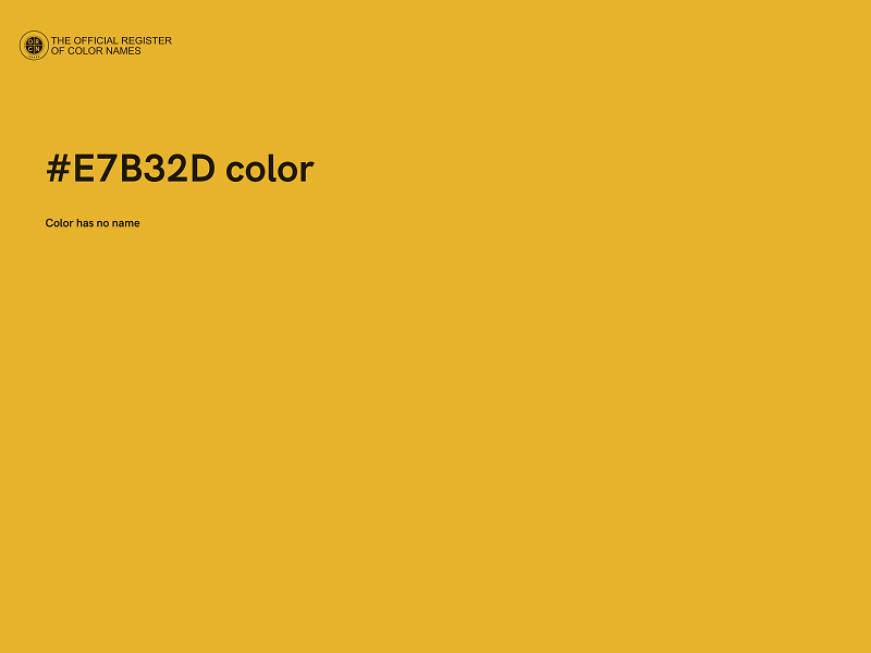 #E7B32D color image