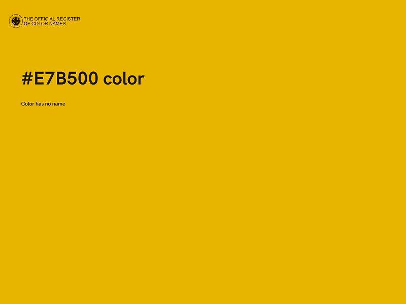 #E7B500 color image