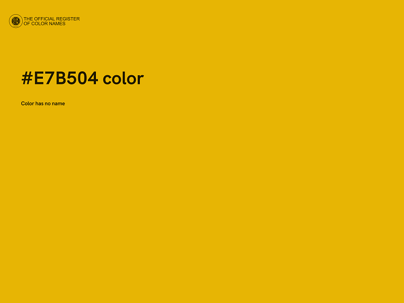 #E7B504 color image