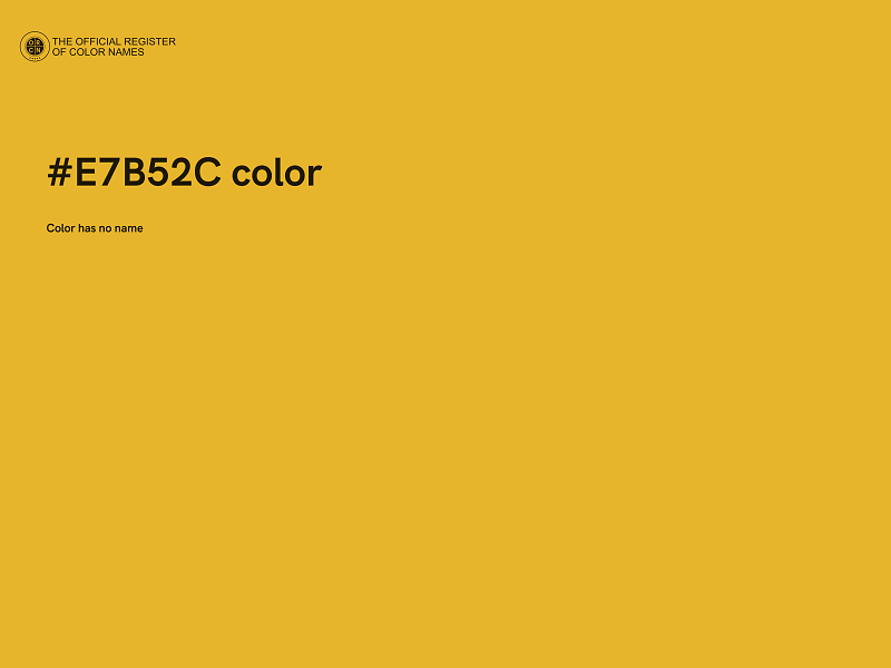 #E7B52C color image