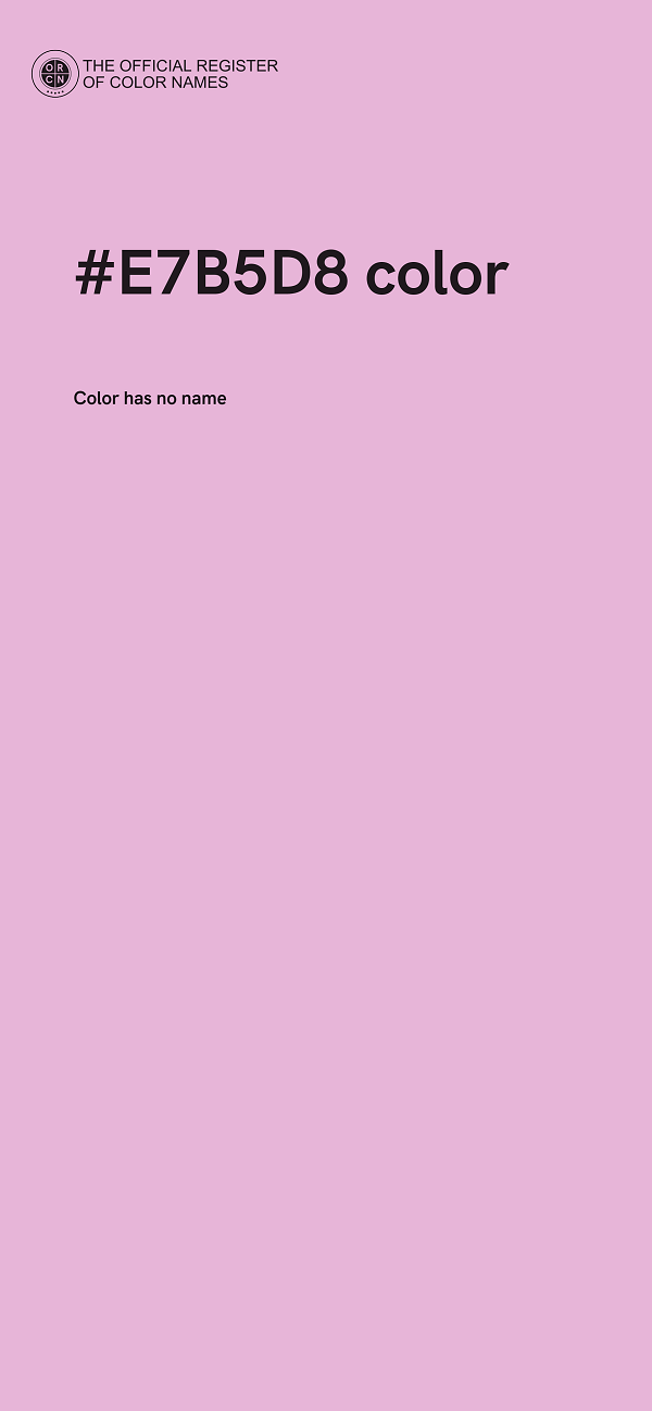 #E7B5D8 color image