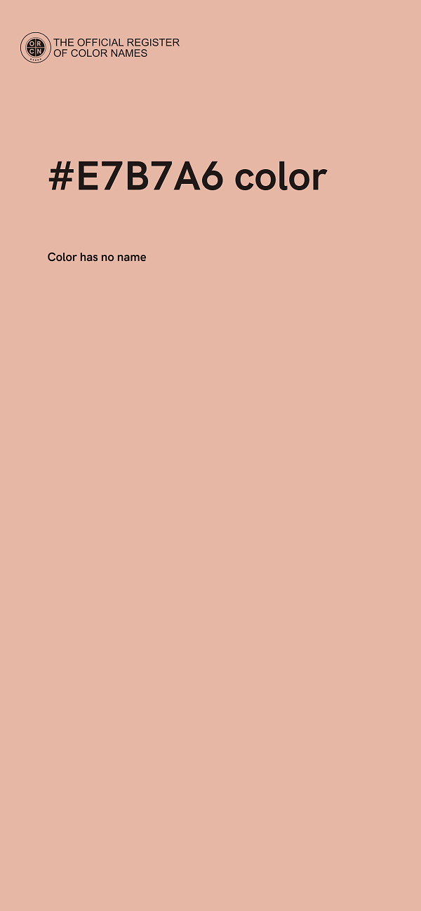 #E7B7A6 color image