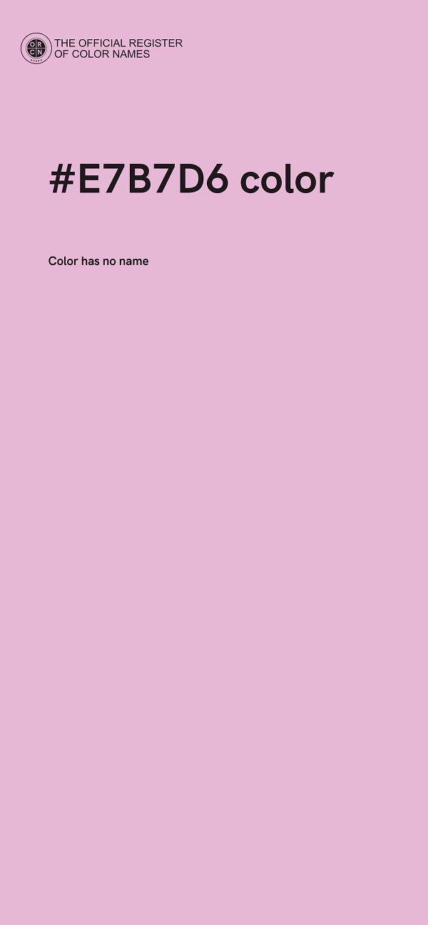 #E7B7D6 color image