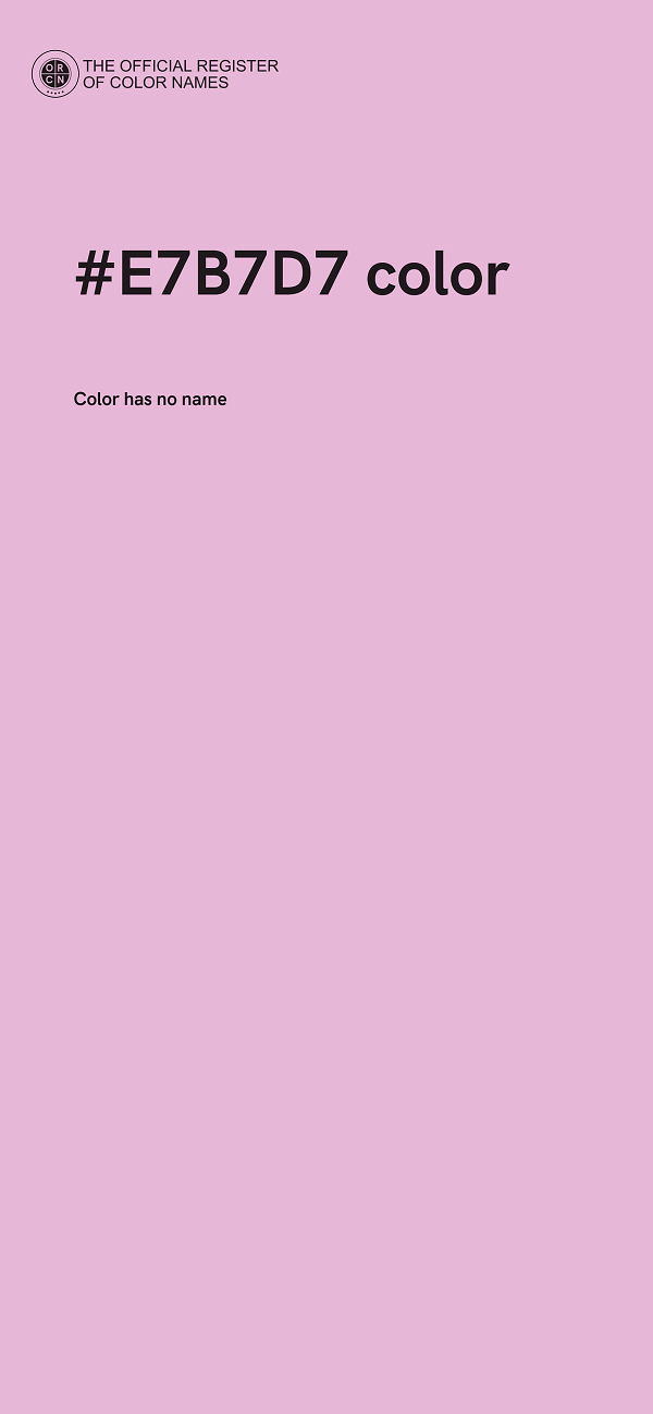 #E7B7D7 color image
