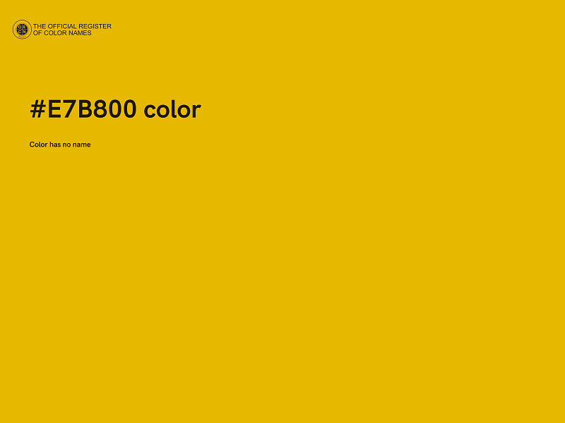 #E7B800 color image