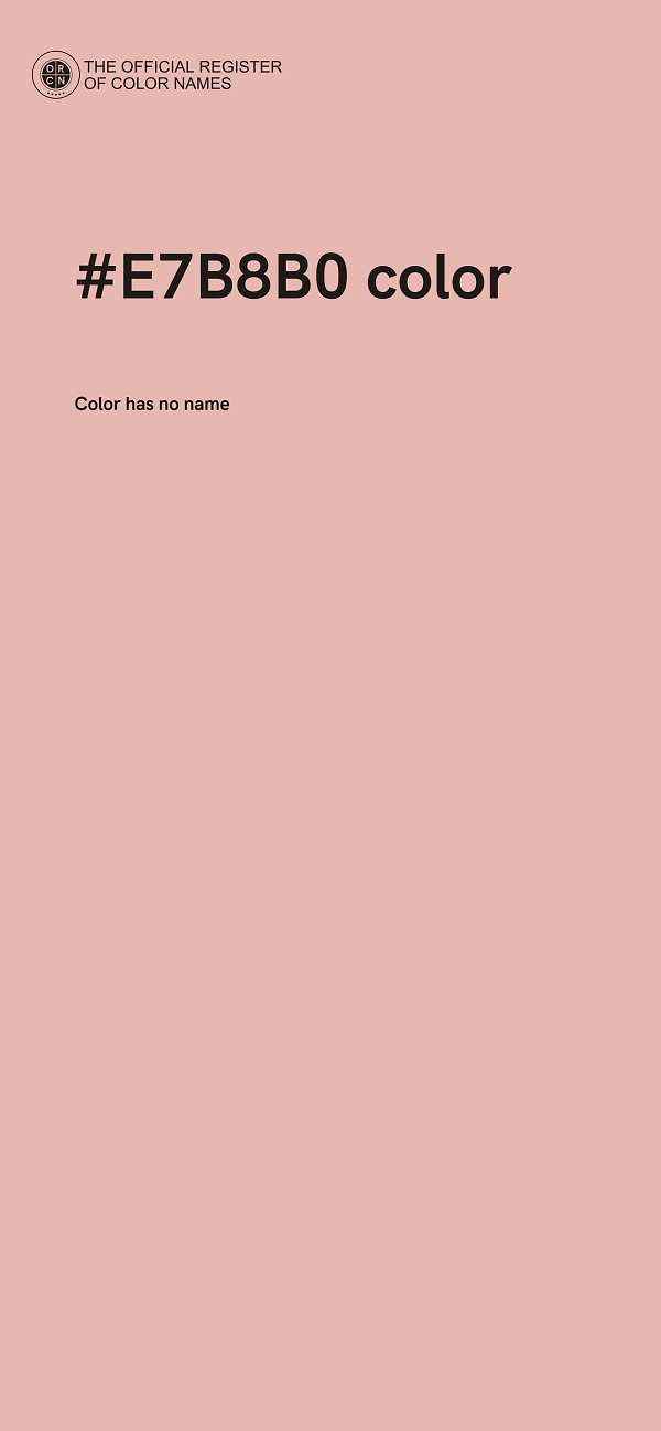 #E7B8B0 color image