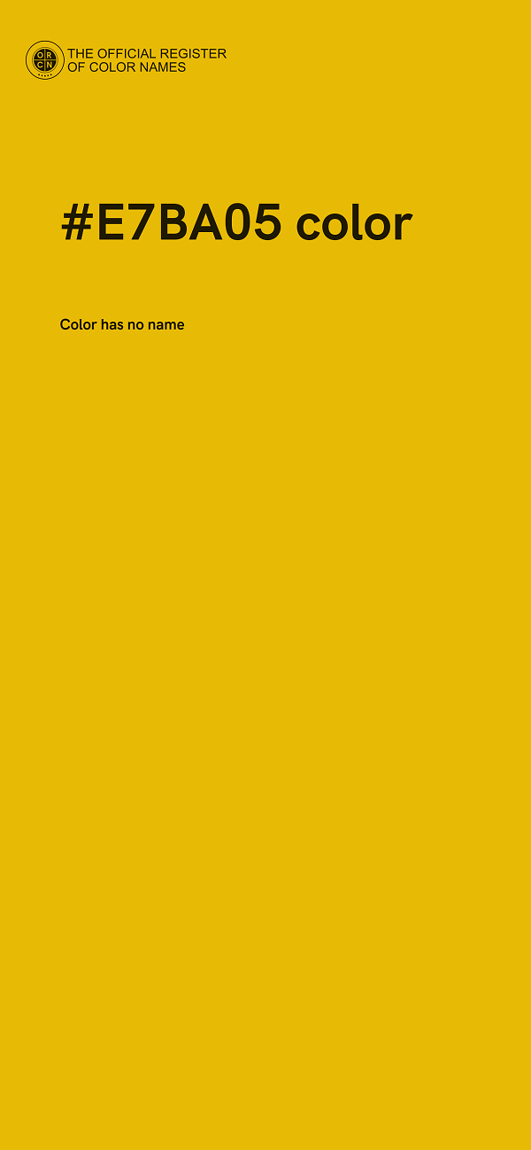 #E7BA05 color image