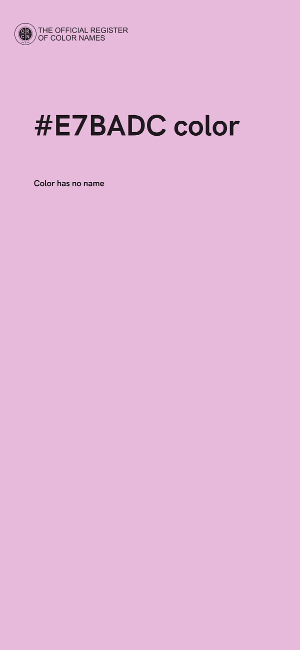 #E7BADC color image