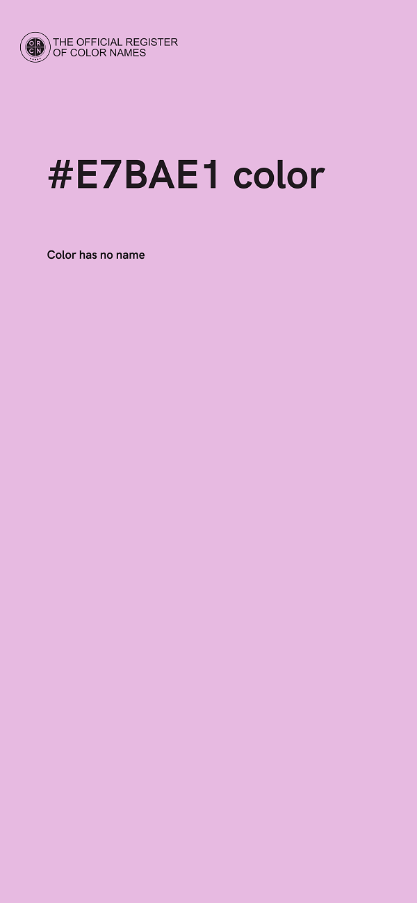 #E7BAE1 color image