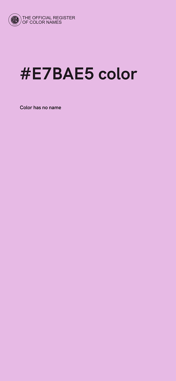 #E7BAE5 color image