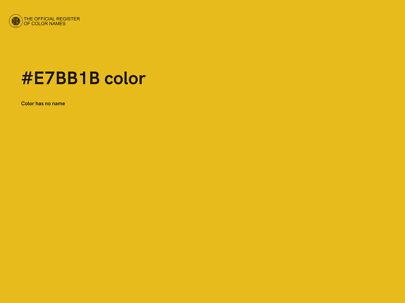 #E7BB1B color image