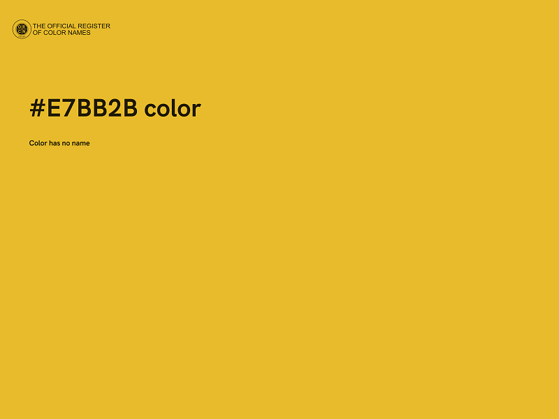 #E7BB2B color image