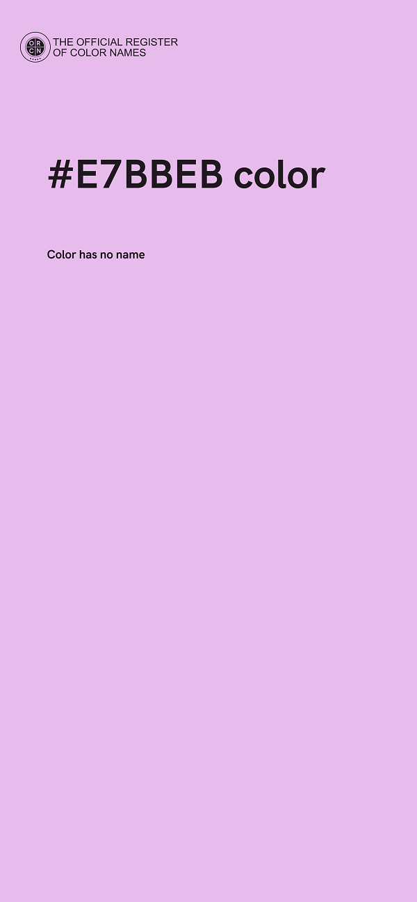 #E7BBEB color image
