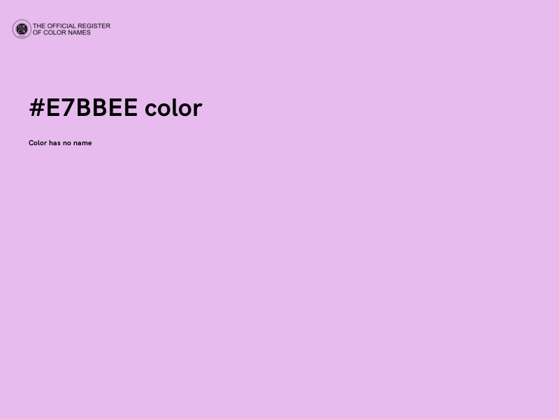 #E7BBEE color image