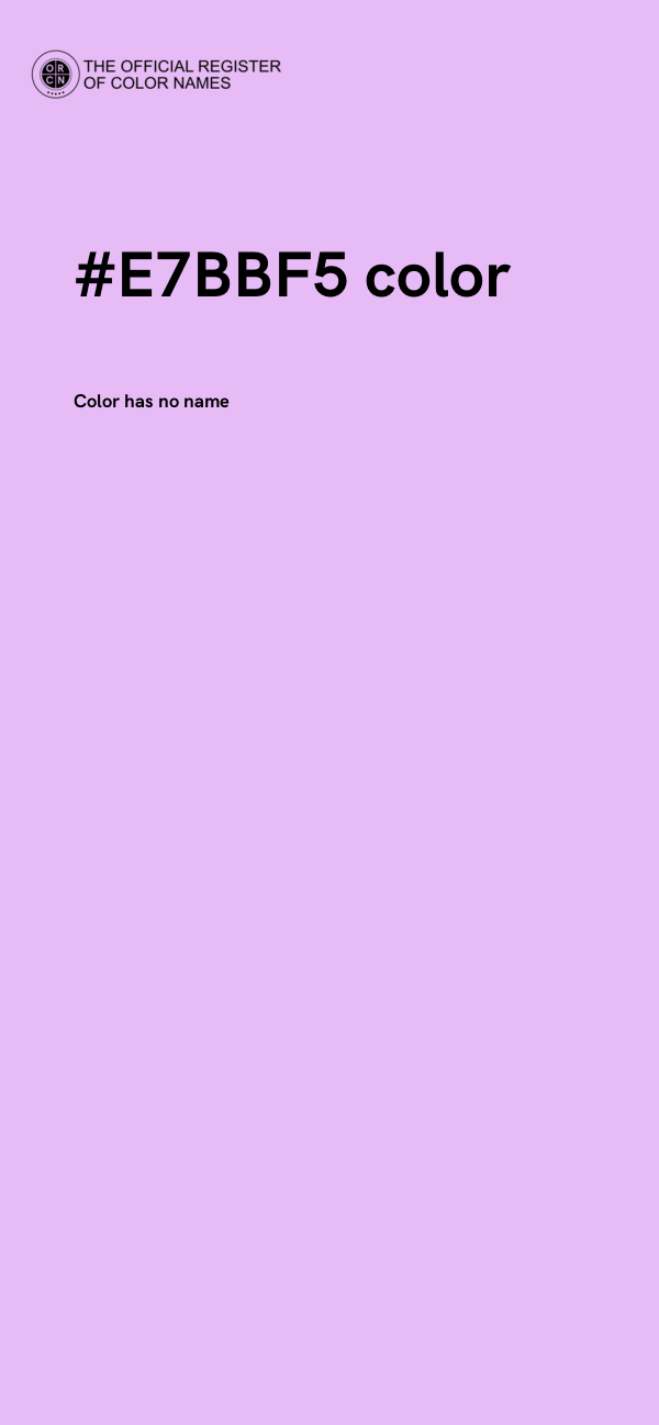 #E7BBF5 color image