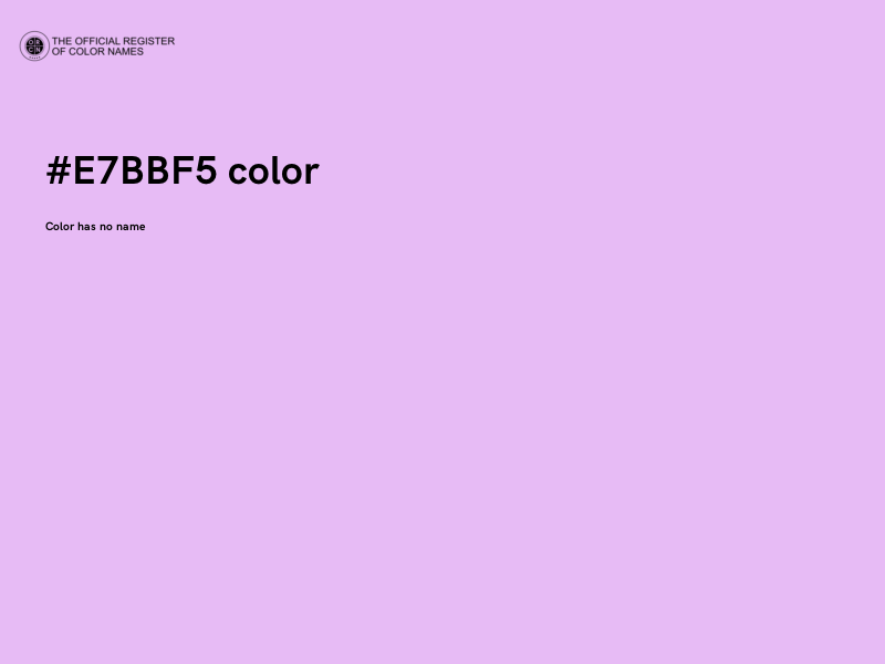 #E7BBF5 color image
