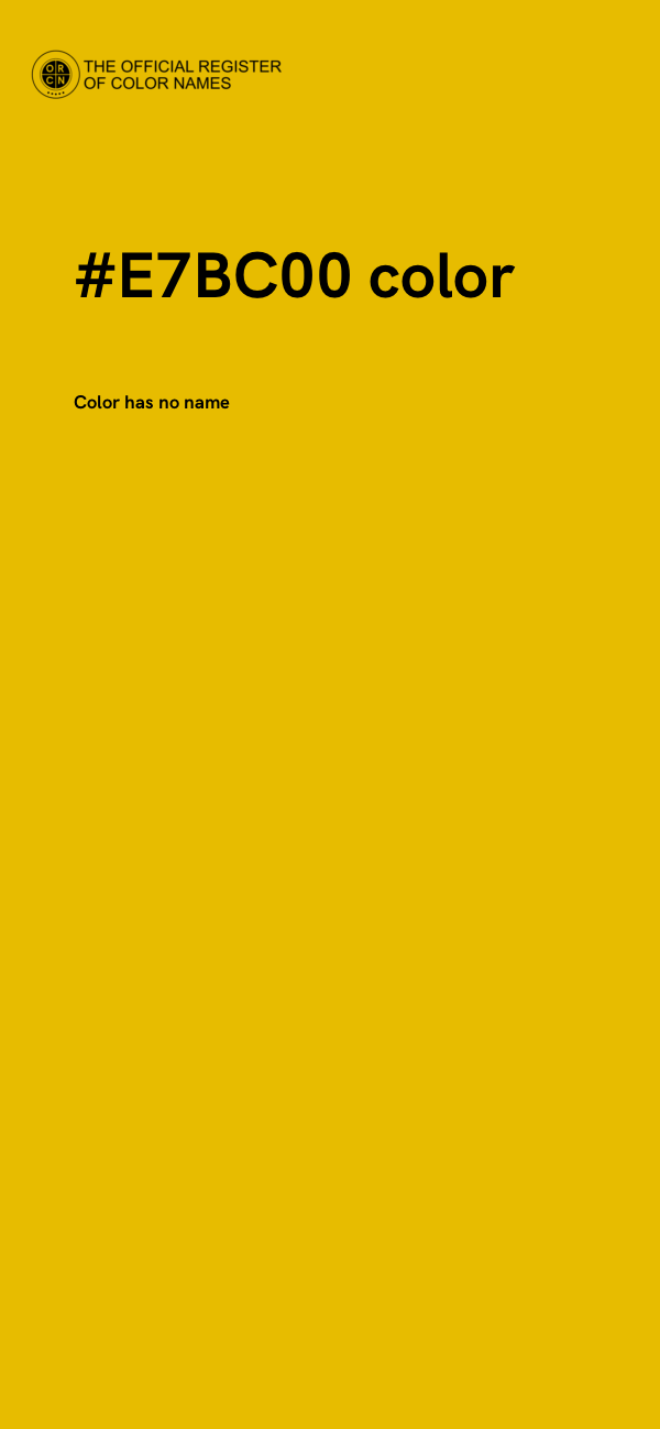 #E7BC00 color image