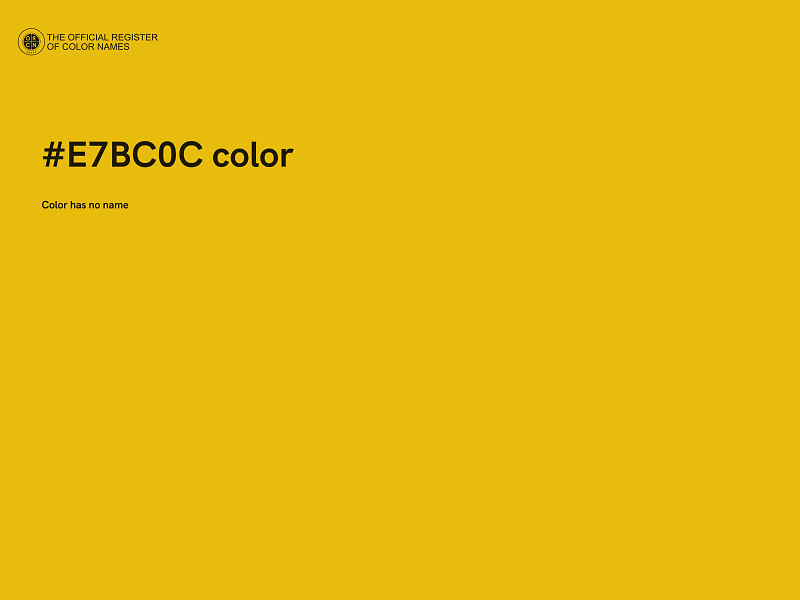 #E7BC0C color image