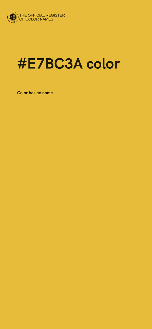 #E7BC3A color image