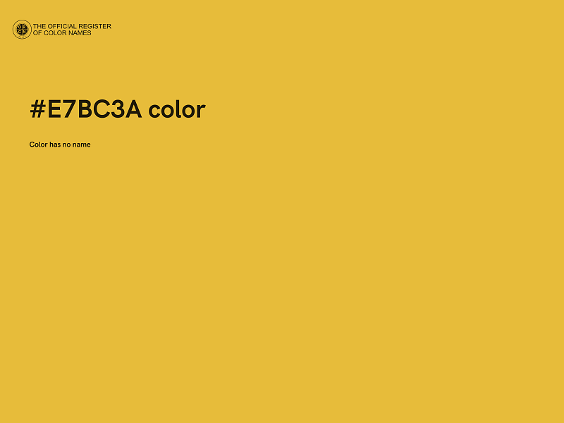 #E7BC3A color image