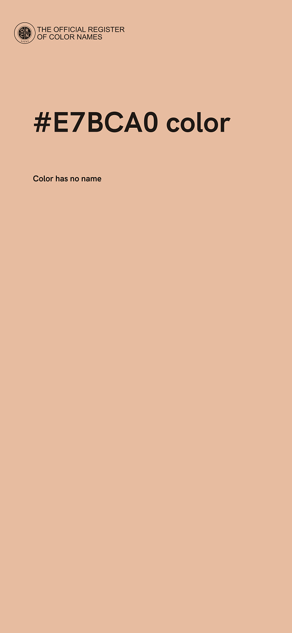 #E7BCA0 color image