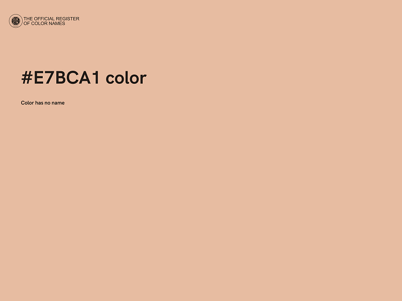 #E7BCA1 color image