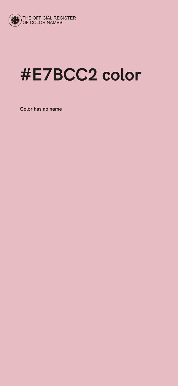 #E7BCC2 color image