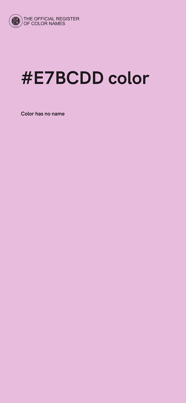 #E7BCDD color image