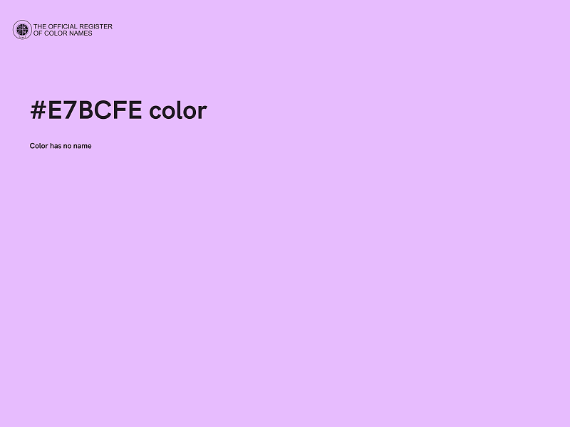 #E7BCFE color image