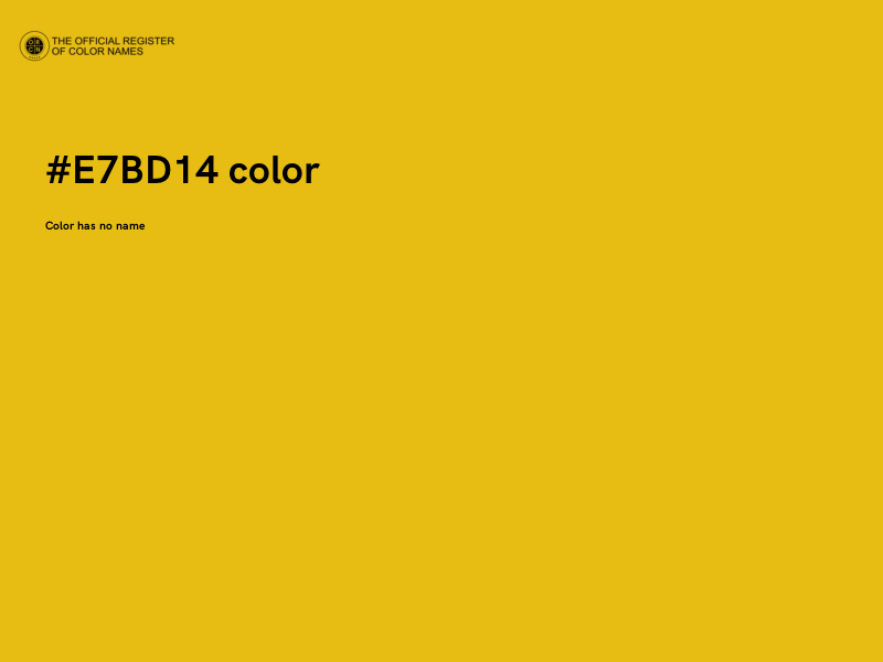 #E7BD14 color image