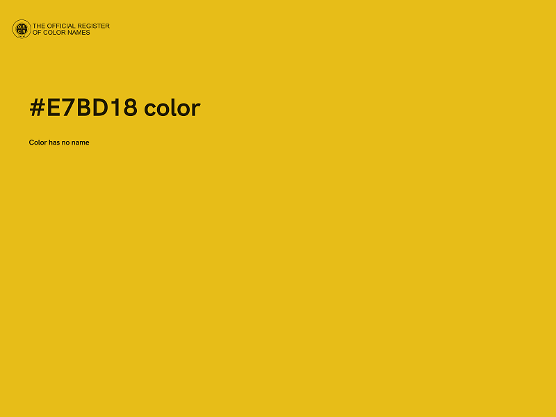 #E7BD18 color image