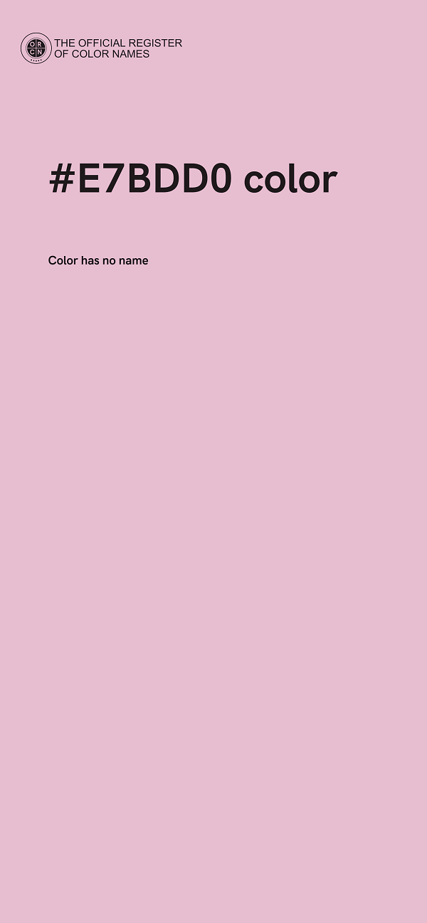 #E7BDD0 color image