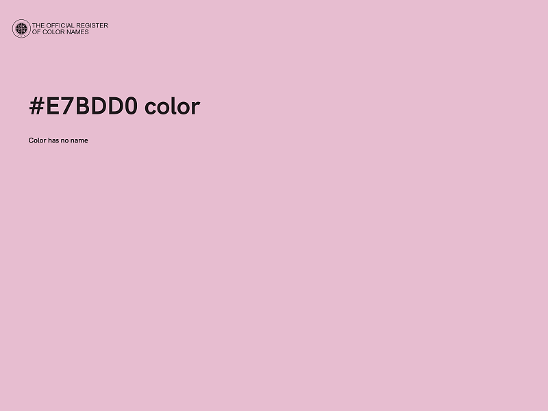 #E7BDD0 color image