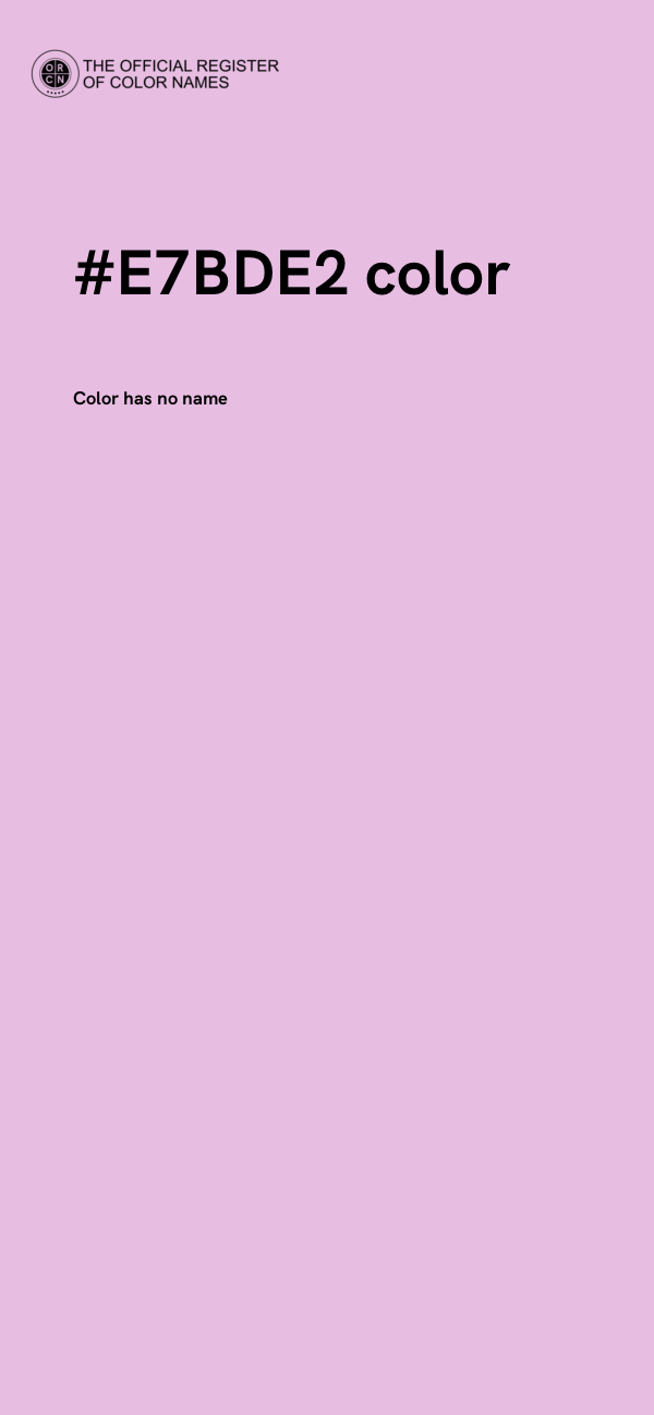 #E7BDE2 color image
