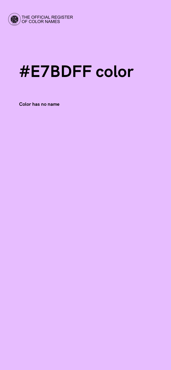 #E7BDFF color image