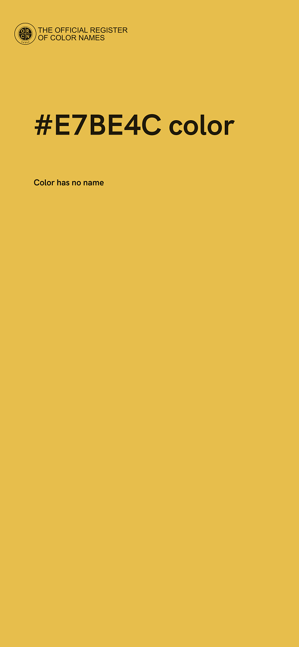 #E7BE4C color image